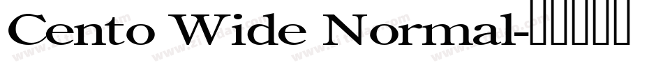 Cento Wide Normal字体转换